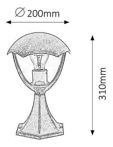Vonkajšie svietidlo Miami 8672 (antická zlatá)