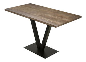 Masă sufragerie Sunrise (pentru 4 persoane) (nuc + negru)