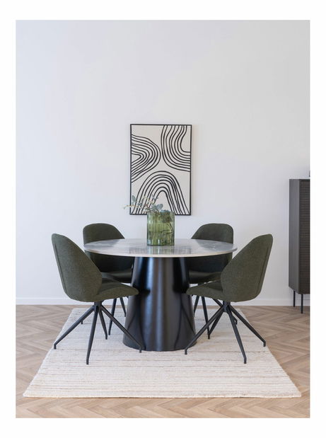 Jedálenský stôl Biamira 2 (sivá + čierna)