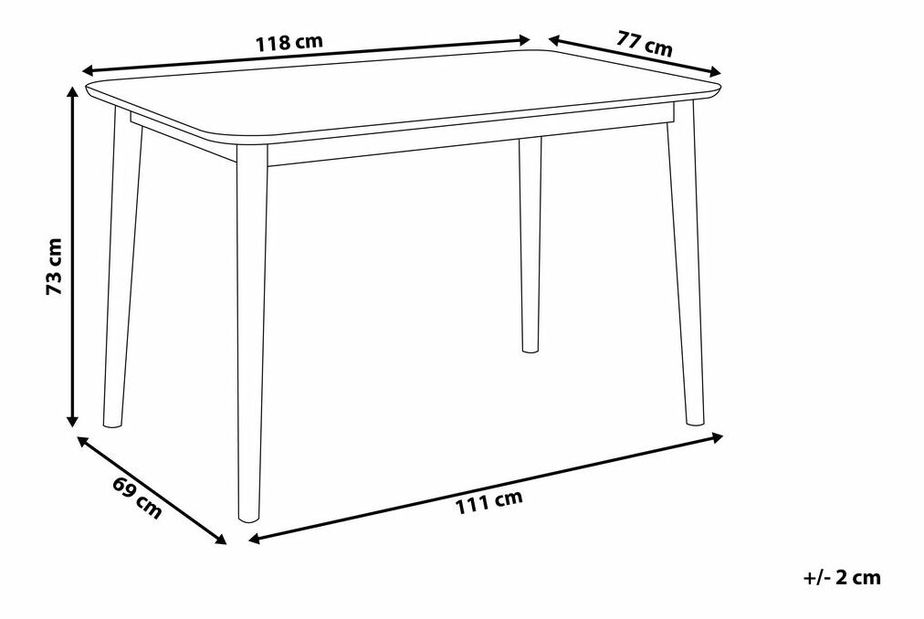 Étkezőasztal Mesto (4 személy számára) (szürke)