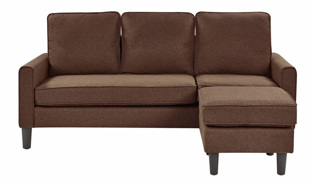 Pohovka trojsedačka Arran (hnedá) (s taburetkou)