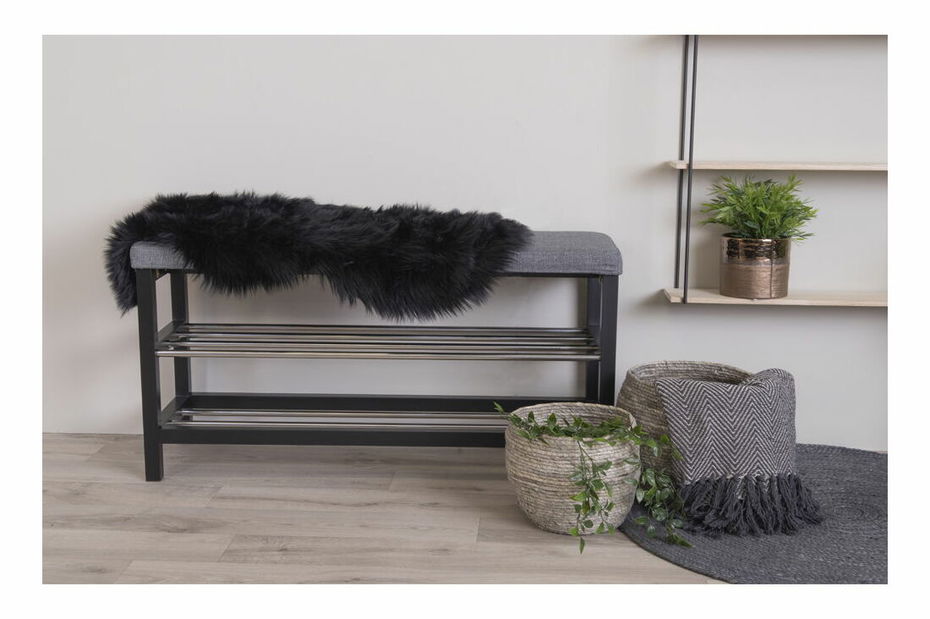 Piele artificială de miel Ladoria 2 (negru)