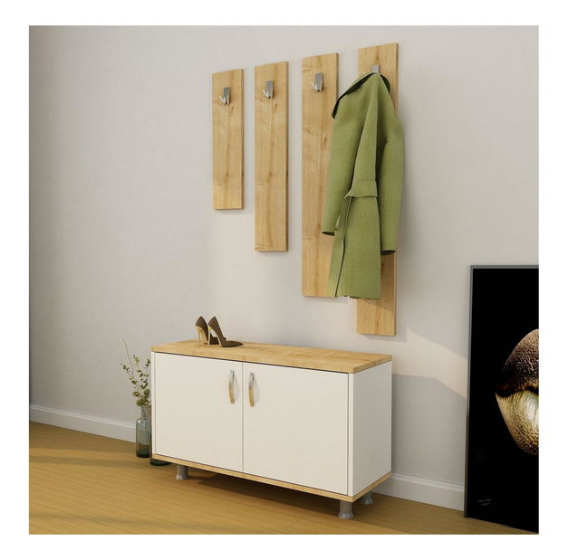 Predsieňová zostava Povipe 2 (dub + biela) 