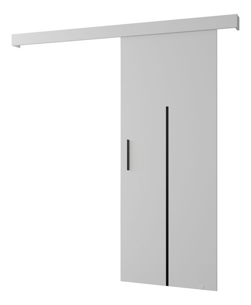 Posuvné dvere 90 cm Sharlene X (biela matná + biela matná + čierna)