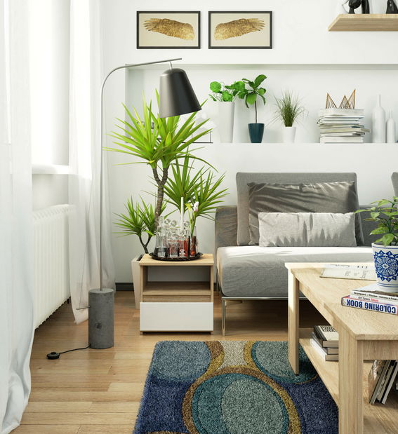 Éjjeli szekrény Cincuenta (sonoma tölgy + fehér)