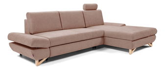 Rohová sedacia súprava Aveley (ružová) (P)