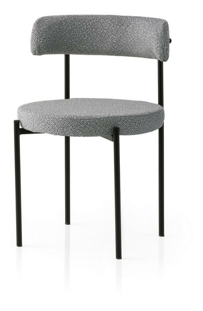 Set 2 buc. scaune bucătărie Gindera V2 (Negru + gri închis)