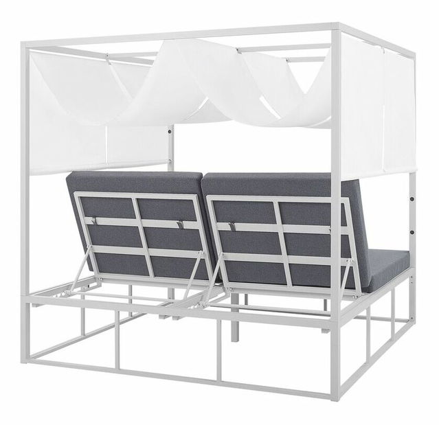 Záhradná posteľ s nebesami Paul (biela)