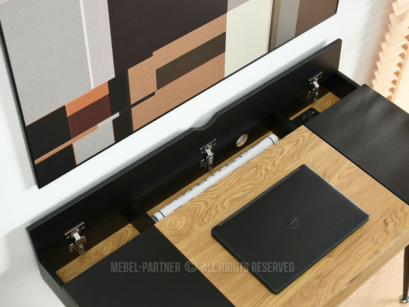 PC stolić Baiden (crni hrast + crna)