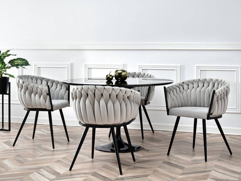 Jedálenská stolička Radio (sivá + čierna)