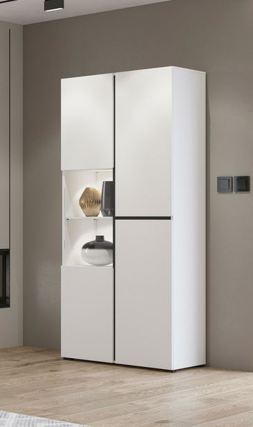 Vitrína Crossroad W12 (čierna + biela)