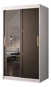 Ruhásszekrény Riven 2 100 (matt fekete + matt fekete) (tükörrel)