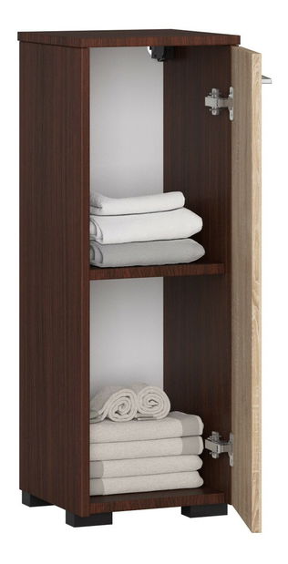 Dulap de baie Farid TYP3 (wenge + Stejar sonoma)