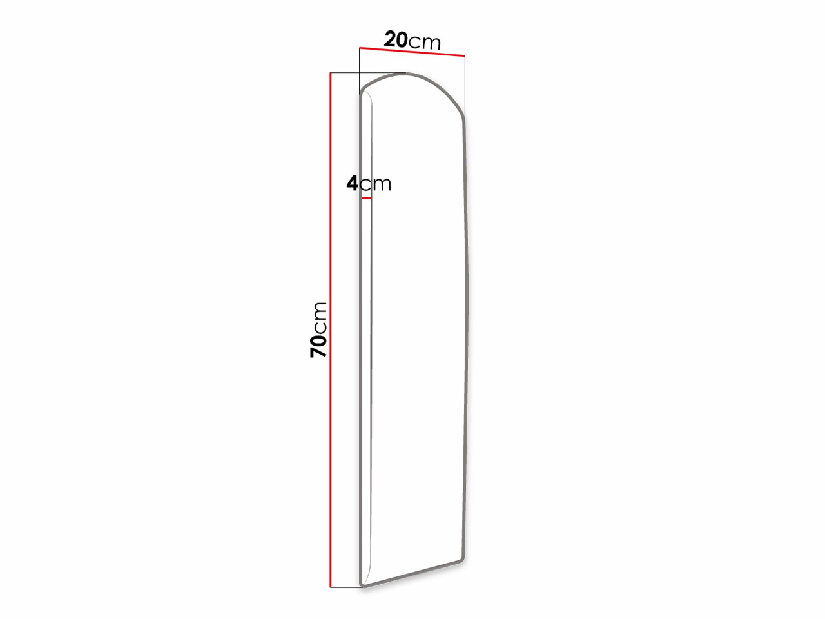 Kárpitozott fali panel Vincent 70x20 (Manila 11)