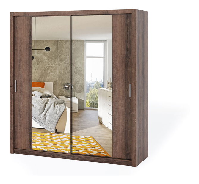 Ormar za garderobu Bonaparte SZ200 (hrast monastery) (s ogledalom)