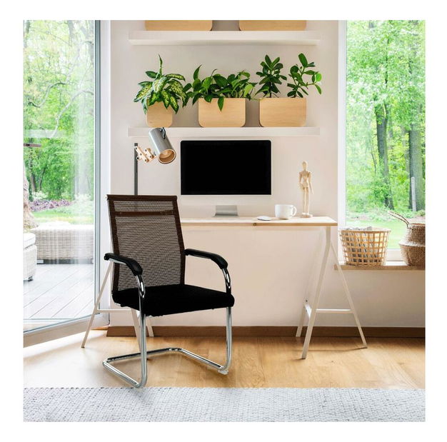 Scaun de conferință Ertozinenca (maro + negru) 