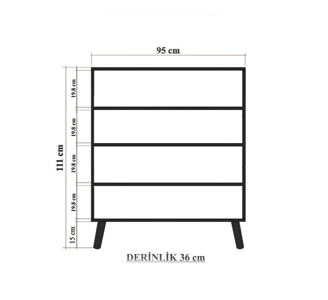 Mobilier pentru hol Maluxe Saka (Stejar sonoma + Albastru închis)