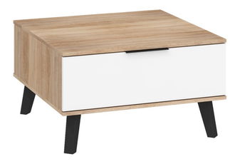 Masă de cafea Shela SVN-06 (stejar sonoma deschis + alb lucios)