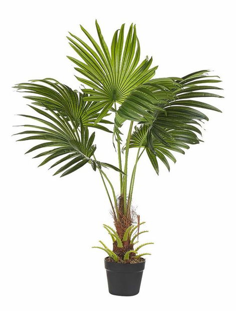 Umelá rastlina v kvetináči 100 cm Palma (zelená)