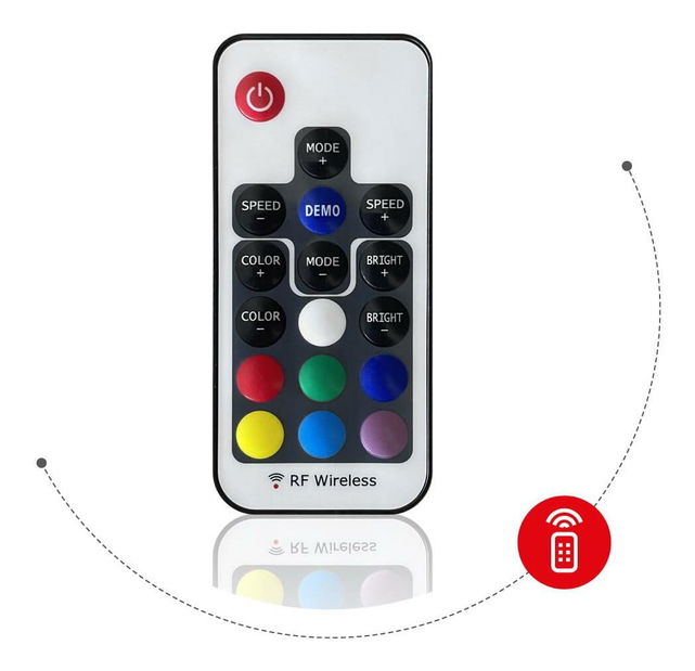 PC stolić Hyperion 3.3 (crna + šarena) (s LED rasvjetom)