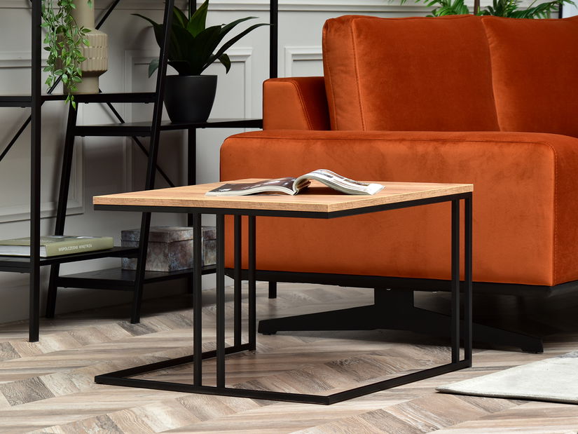 Konferenčný stolík Defraudado (zlatá + čierna)