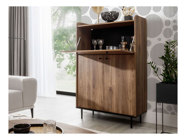 Komoda KB90 Peczo PC03 (brandy castello + čierna) *výpredaj