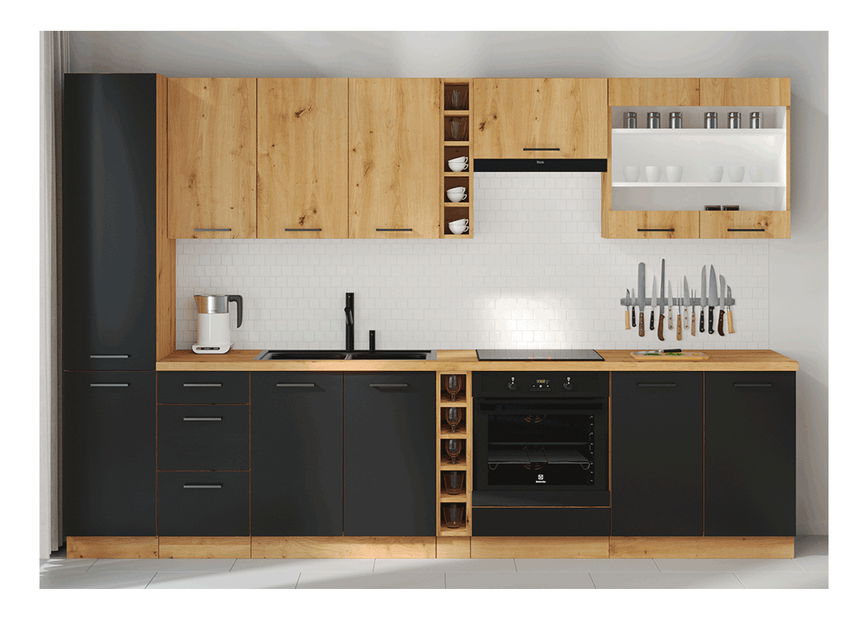 Dulap superior de bucătărie Meriel 80 GS-72 2F (stejar artisan)