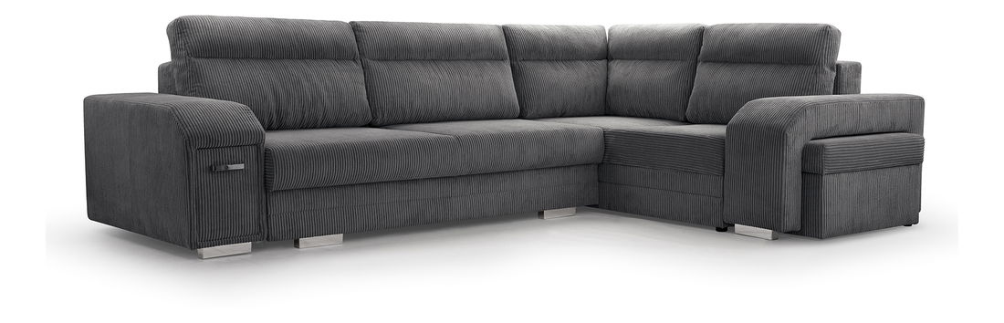 Kutna garnitura Alfredo (tamnosiva) (D) 