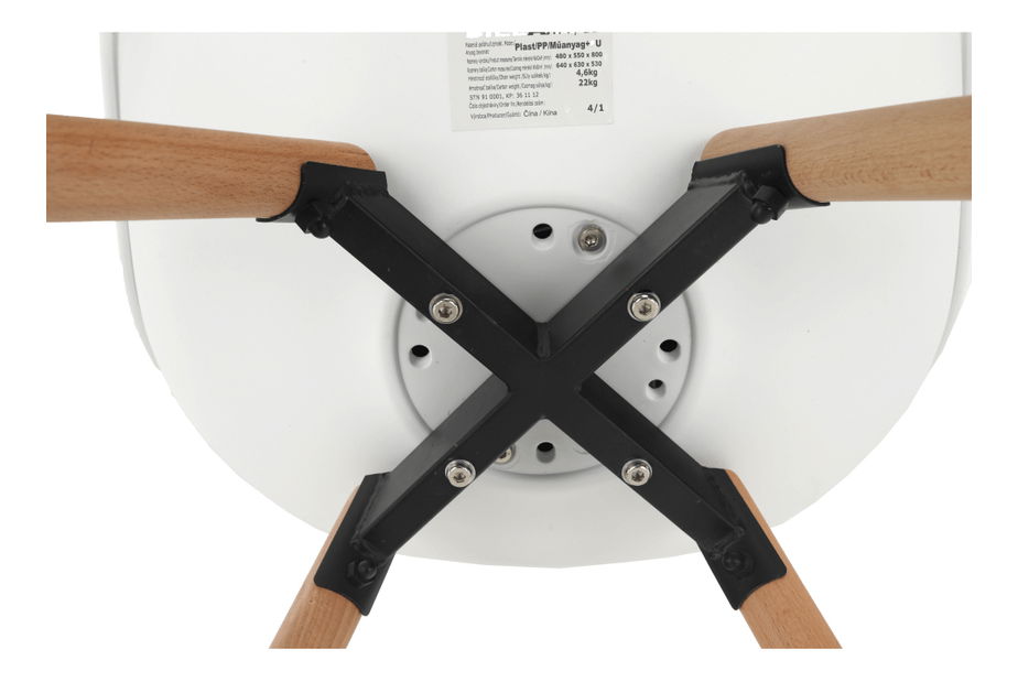 Jedálenská stolička Samim (biela + buk)