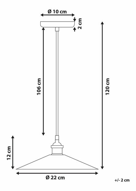 Závesná lampa Swift S (čierna)