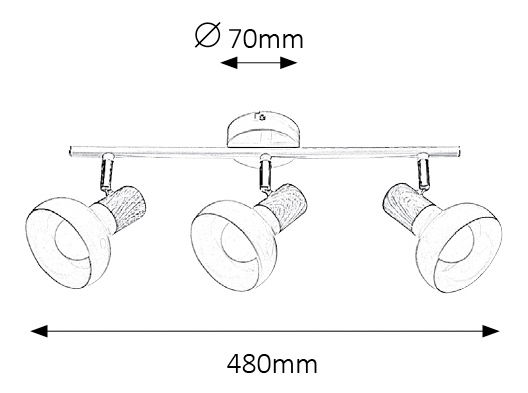 Bodové svietidlo Holly 5945 (biela + buk)
