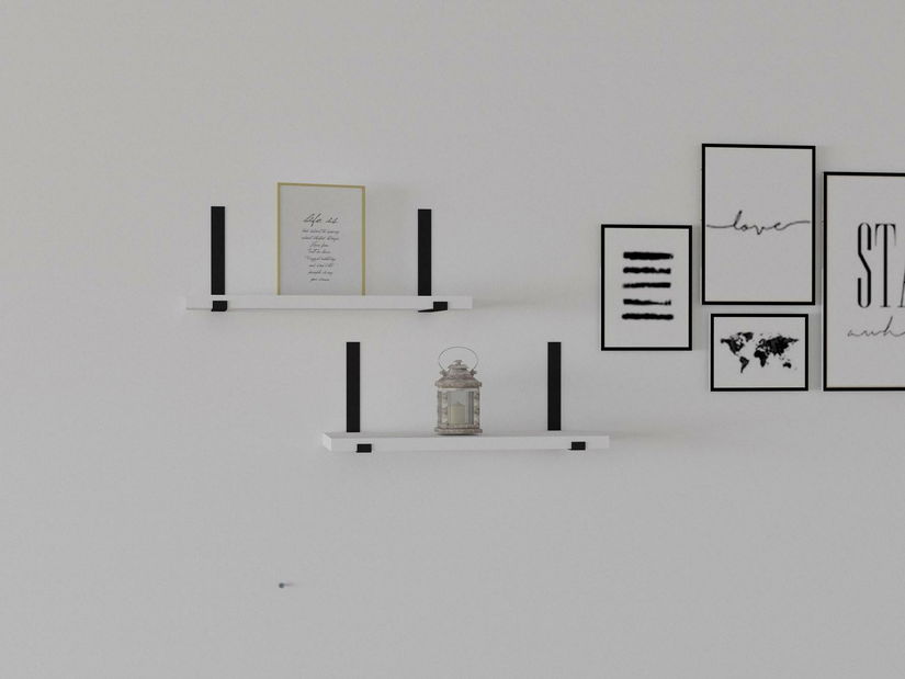 Set 2ks. políc Lakepa (biela) 