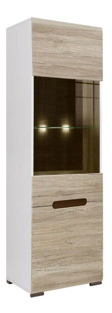 Vitrína BRW Azteca REG1W1D/19/6 (s osvetlením)