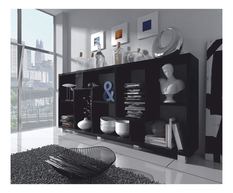 Polcos szekrény Atane (fekete) *kiárusítás