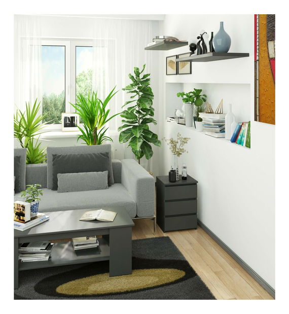 Komoda Cipriano (sivi grafit)