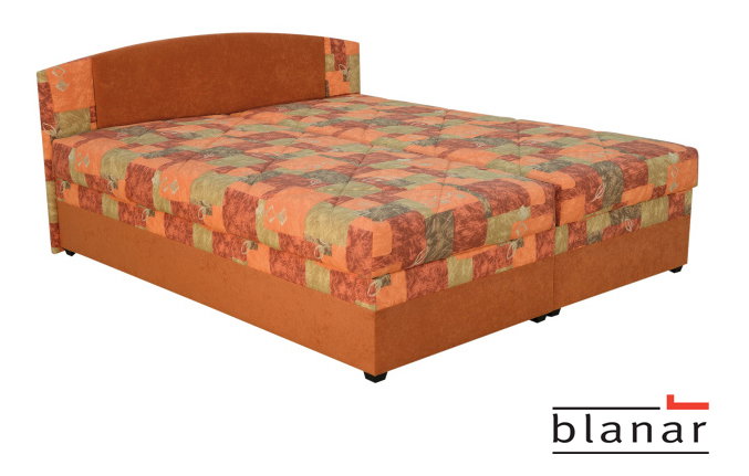 Manželská posteľ 180 cm Blanár Kappa (molino 690-40/microsuede 12) (s roštom a matracom)