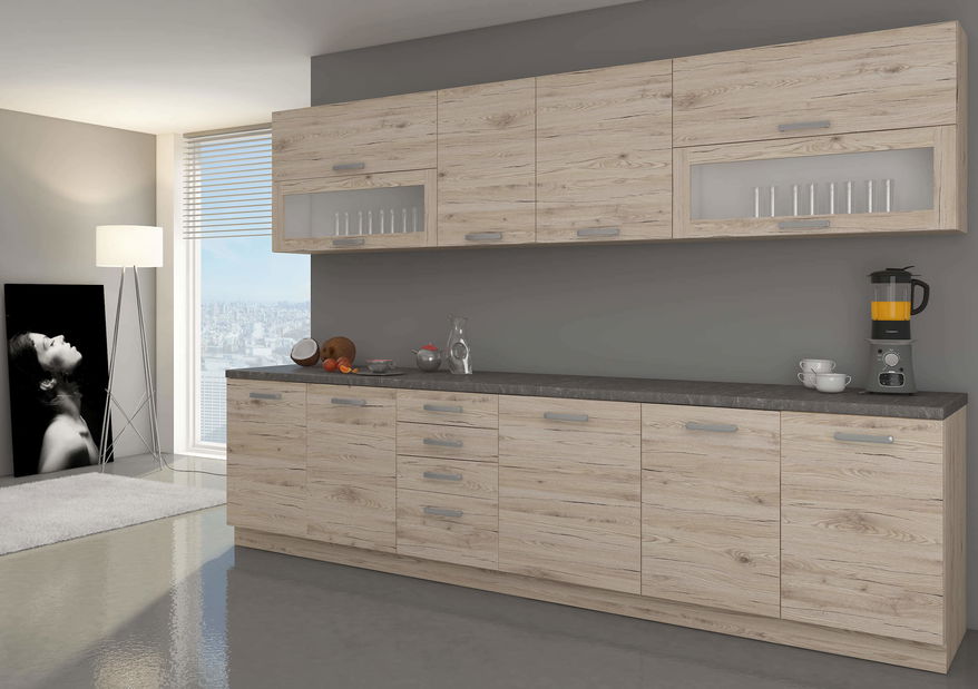 Beépített mosogatógép ajtó Bergenia ZM 713 x 446 (bordeaux tölgy)