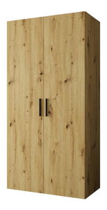 Dulap de haine 100 cm Borry 1 (Stejar artisan + Negru)