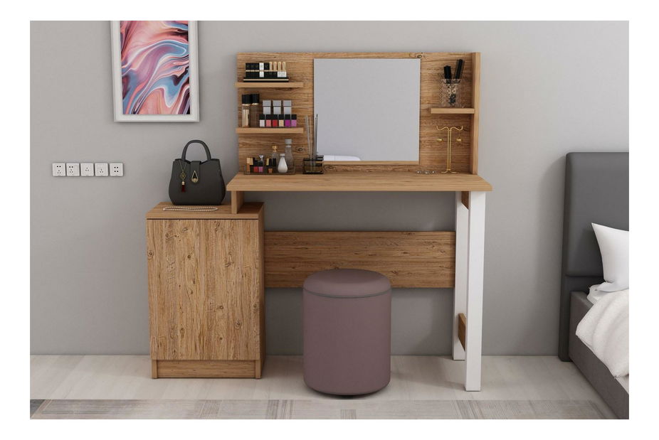 Măsuță toaletă Jenna (pin alb)