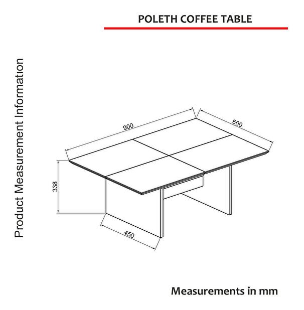 Konferenčný stolík Polen (antracit)