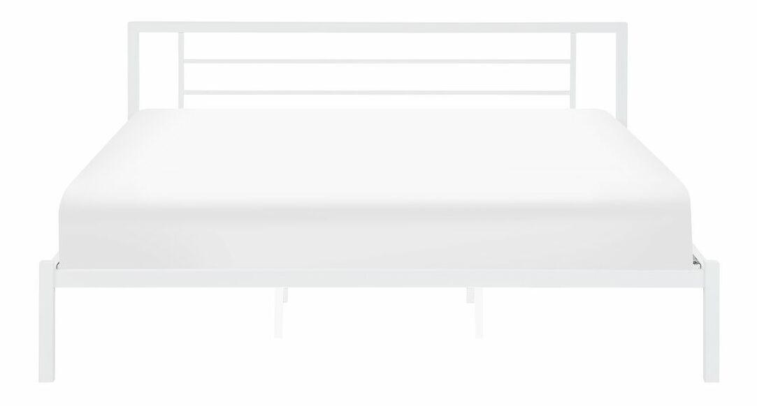 Manželská posteľ 180 cm CONNET (s roštom) (biela)