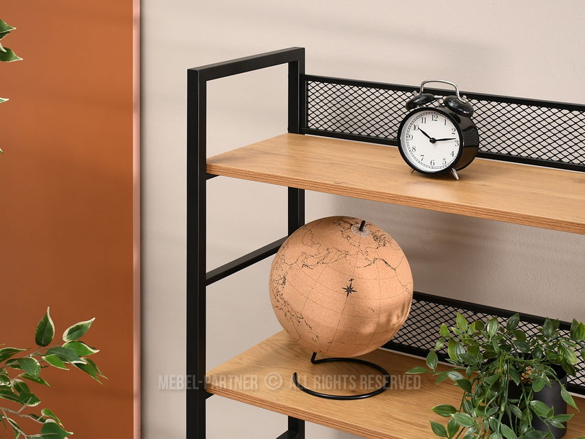 Regál Danube B (tölgy + fekete)