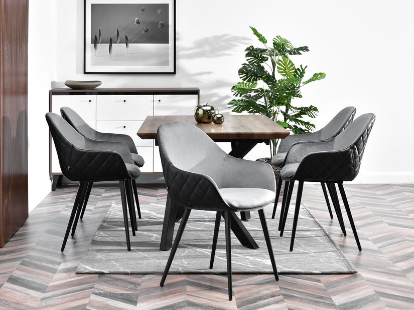 Stolička Rupert (sivá + čierna)