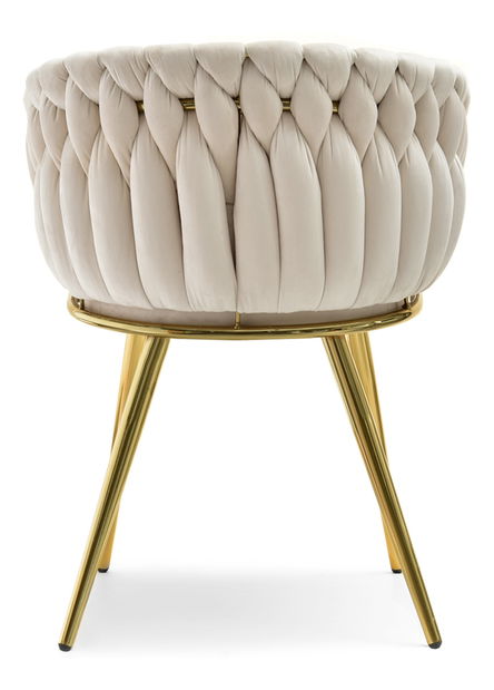 Jedálenská stolička Radio (béžová + zlatá)