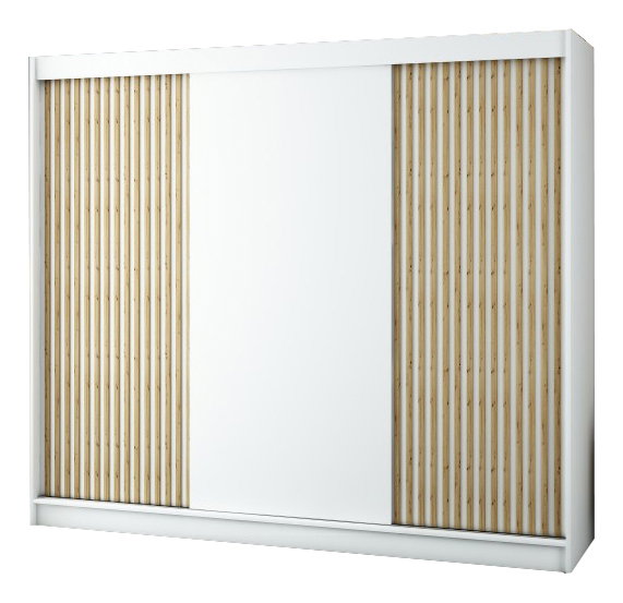 Ruhásszekrény 250 cm Ladonna (matt fehér)