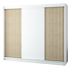 Dulap de haine 250 cm Ladonna (alb mat)