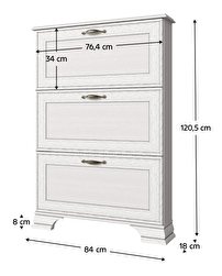 Cipőszekrény Tiffa 3K (woodline creme)