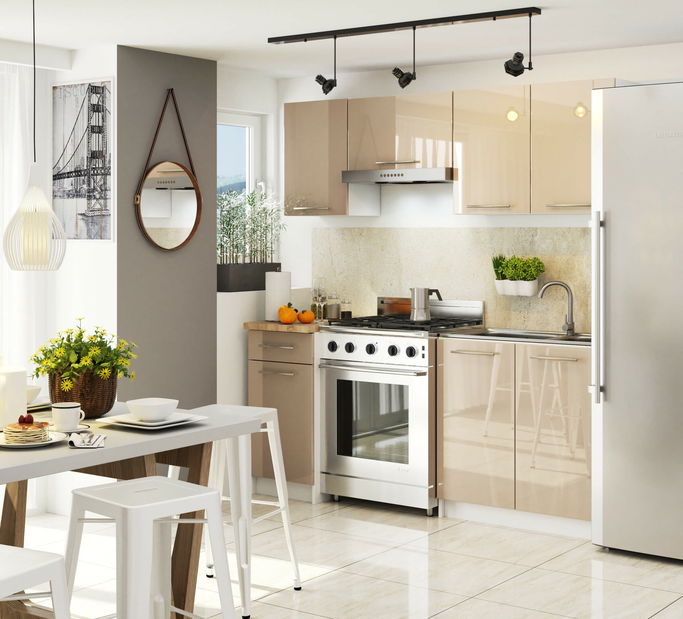 Dolná kuchynská skrinka Ozara SZ40 SZ1 (biela + cappuccino lesk)