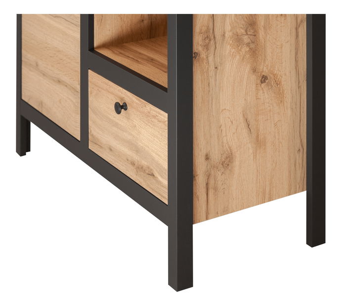 Komoda Lorcan 1d1s/90 (dub wotan + čierna)