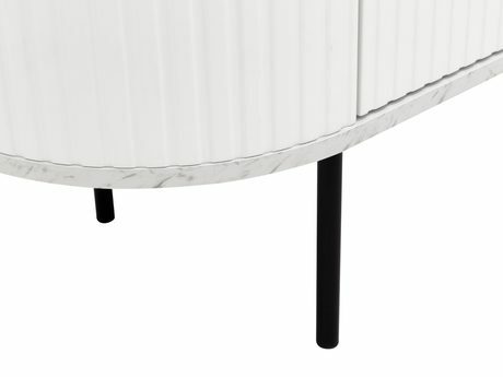 TV szekrény Nerakat (fekete + fekete márvány) 